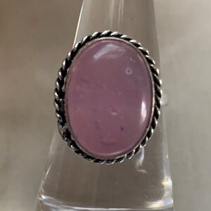 Chic Lavender Stone Silver Ring